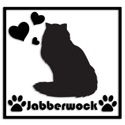 ペルシャ 文字入れ可能 ペット 猫 カッティング ステッカー (st-1-119)