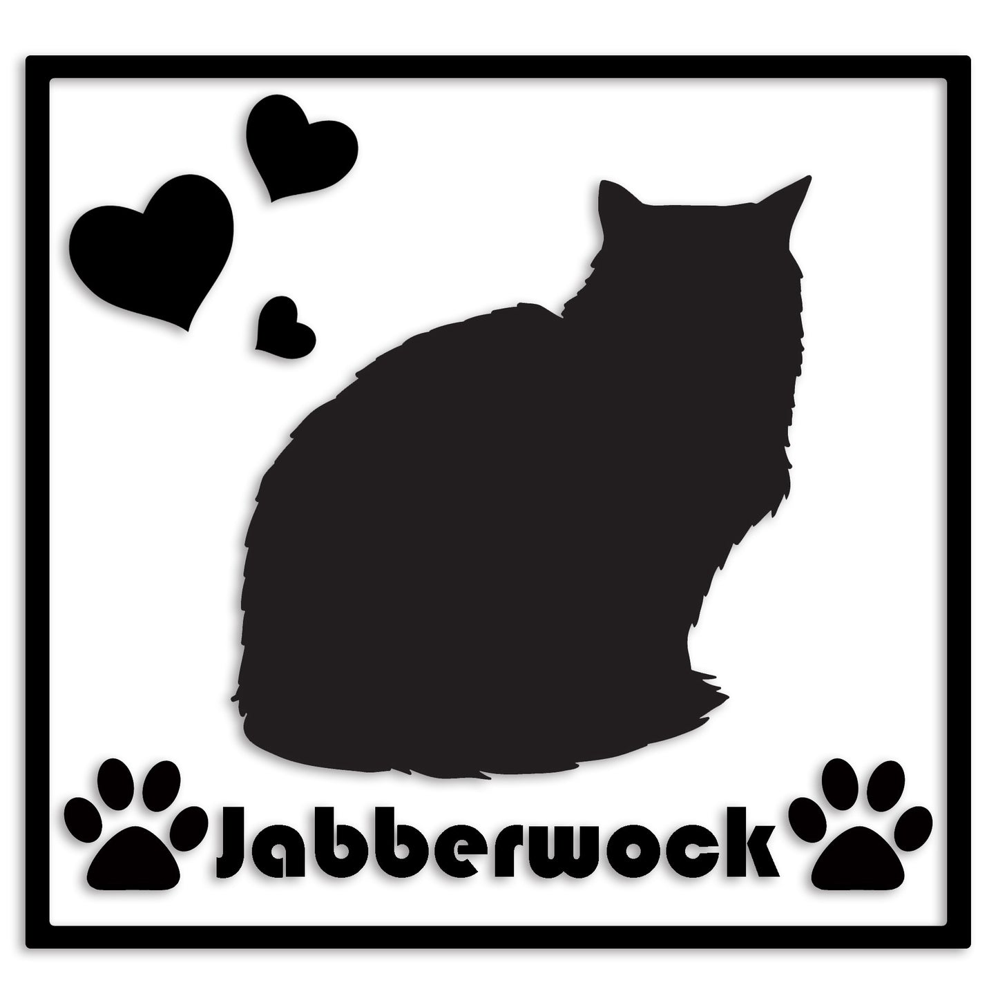 ペルシャ 文字入れ可能 ペット 猫 カッティング ステッカー (st-1-120)