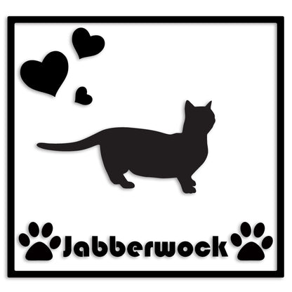 マンチカン 文字入れ可能 ペット 猫 カッティング ステッカー (st-1-123)