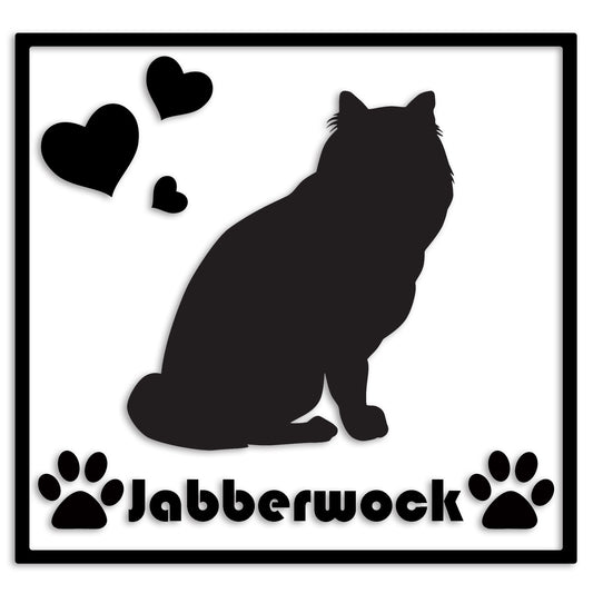 メインクーン 文字入れ可能 ペット 猫 カッティング ステッカー (st-1-125)