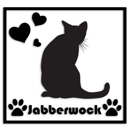 ロシアンブルー 文字入れ可能 ペット 猫 カッティング ステッカー (st-1-128)