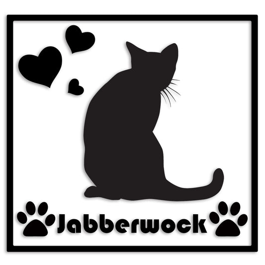 ロシアンブルー 文字入れ可能 ペット 猫 カッティング ステッカー (st-1-128)