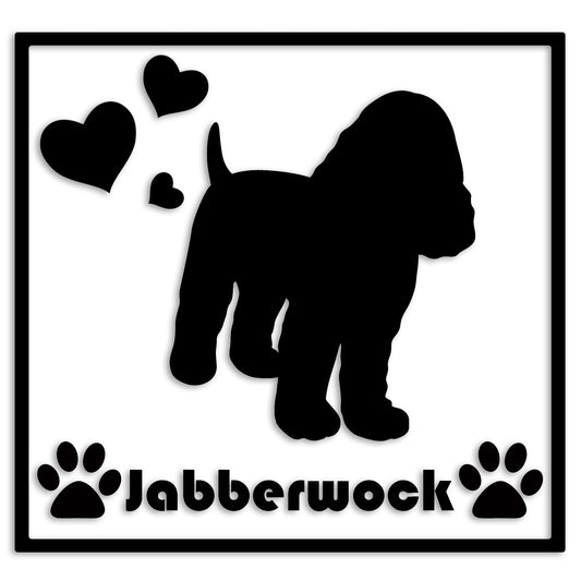 コッカースパニエル 文字入れ可能 カッティングステッカー st-1-20