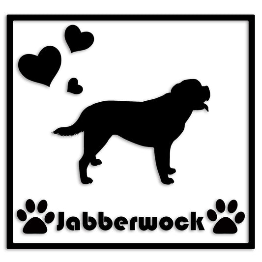 セントバーナード 文字入れ可能 ペット 犬 カッティング ステッカー (st-1-33)