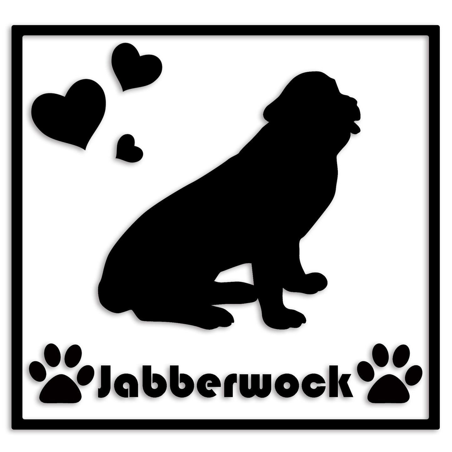 セントバーナード 文字入れ可能 ペット 犬 カッティング ステッカー (st-1-34)