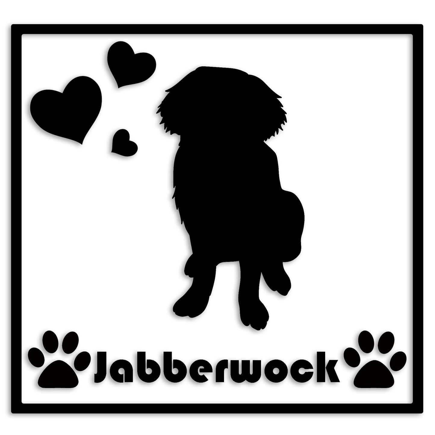 セントバーナード 文字入れ可能 ペット 犬 カッティング ステッカー (st-1-35)