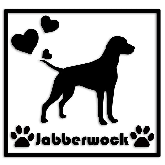 ダルメシアン 文字入れ可能 ペット 犬 カッティング ステッカー (st-1-37)