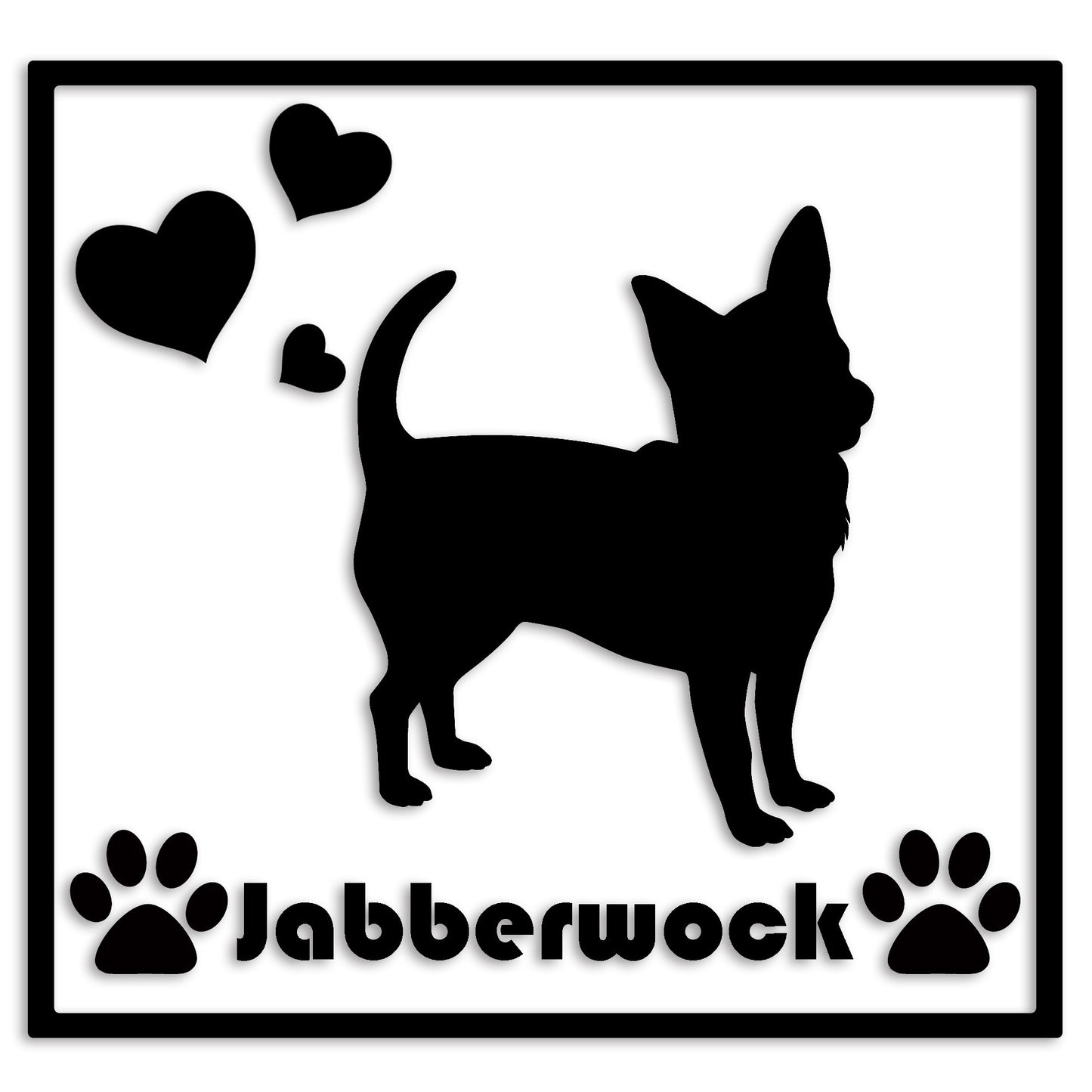 チワワ 文字入れ可能 ペット 犬 カッティング ステッカー (st-1-41)