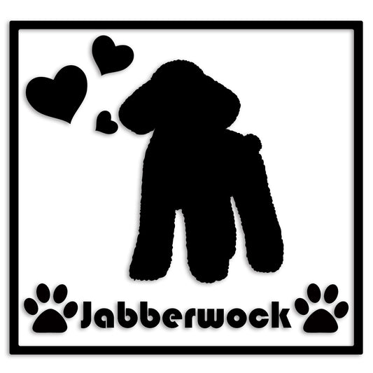 トイプードル 文字入れ可能 ペット 犬 カッティング ステッカー (st-1-44)