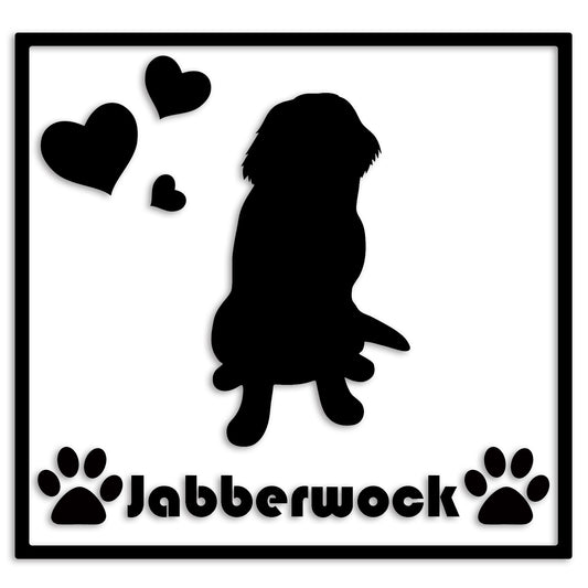 ニューファンドランド 文字入れ可能 ペット 犬 カッティング ステッカー (st-1-47)