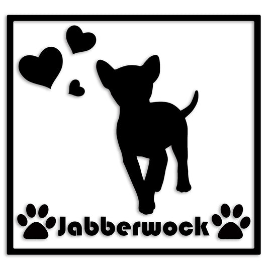 バセンジー 文字入れ可能 ペット 犬 カッティング ステッカー (st-1-54)