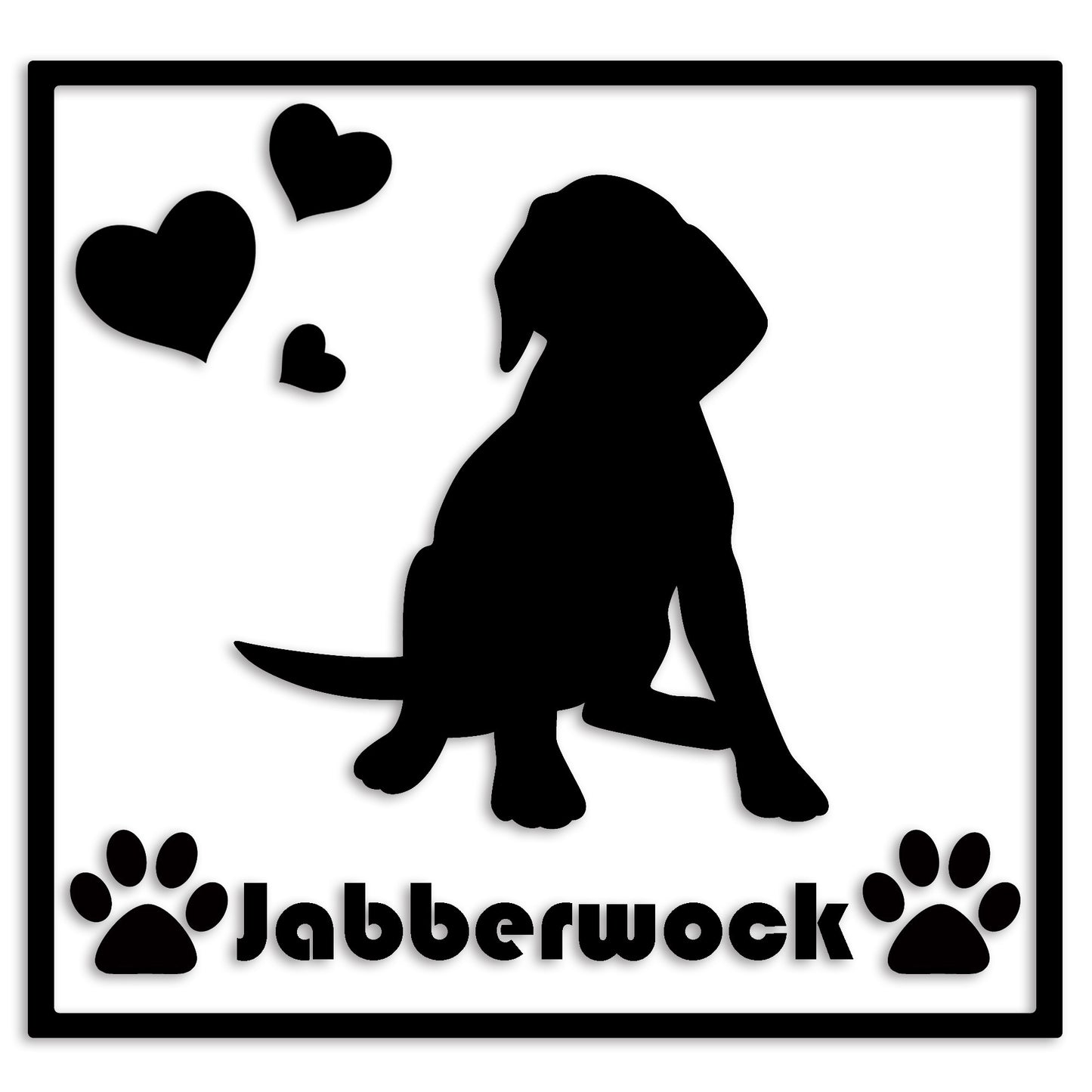 ビーグル 文字入れ可能 ペット 犬 カッティング ステッカー (st-1-57)