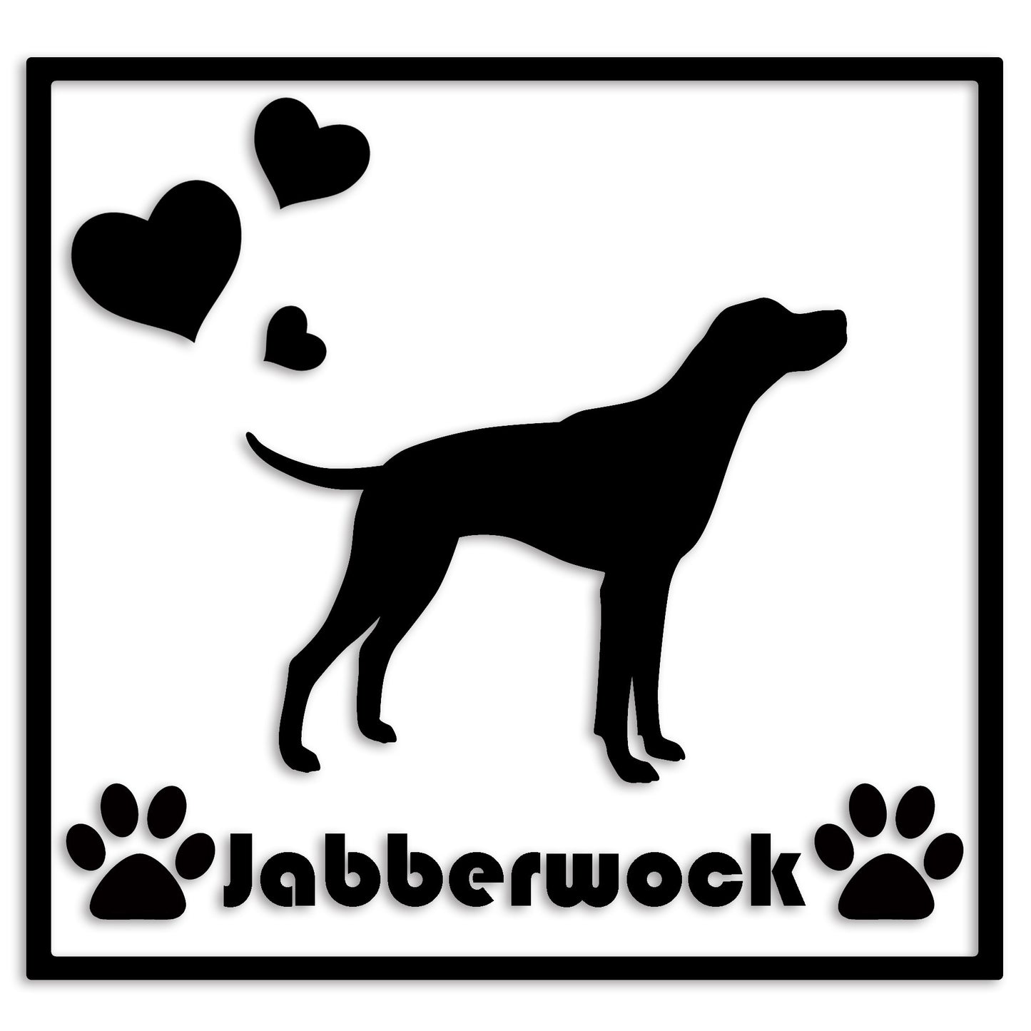 ポインター 文字入れ可能 ペット 犬 カッティング ステッカー (st-1-64)