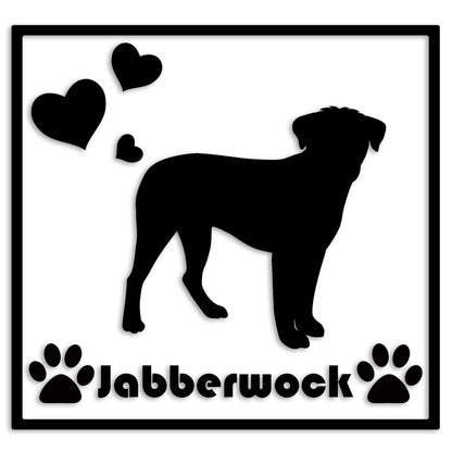 ボーダーテリア 文字入れ可能 ペット 犬 カッティング ステッカー (st-1-65)