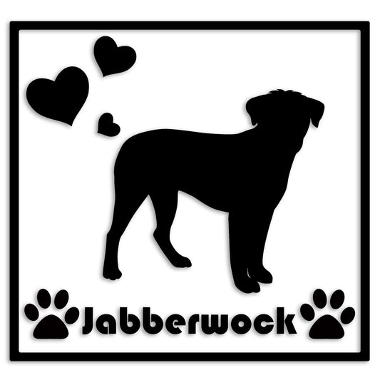 ボーダーテリア 文字入れ可能 ペット 犬 カッティング ステッカー (st-1-65)