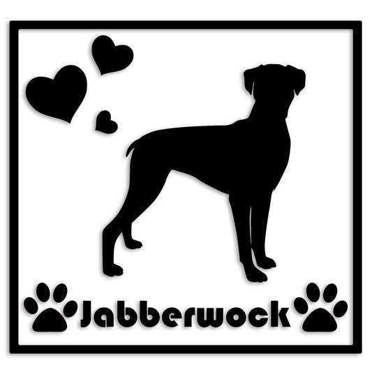 ボクサー 文字入れ可能 ペット 犬 カッティング ステッカー (st-1-66)