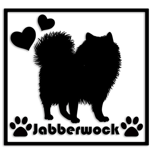 ポメラニアン 文字入れ可能 ペット 犬 カッティング ステッカー (st-1-68)