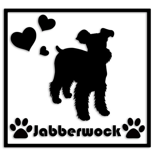 ミニチュアシュナウザー 文字入れ可能 ペット 犬 カッティング ステッカー (st-1-73)