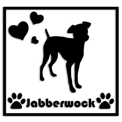 ミニチュアピンシャー 文字入れ可能 ペット 犬 カッティング ステッカー (st-1-74)