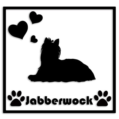 ヨークシャーテリア 文字入れ可能 ペット 犬 カッティング ステッカー (st-1-75)