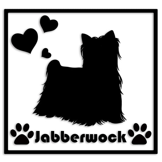 ヨークシャーテリア 文字入れ可能 ペット 犬 カッティング ステッカー (st-1-76)