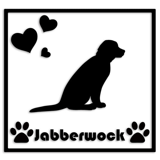 ラブラドールレトリバー 文字入れ可能 ペット 犬 カッティング ステッカー (st-1-78)