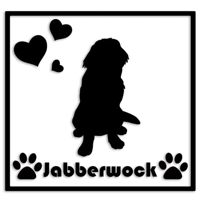 ラブラドールレトリバー 文字入れ可能 ペット 犬 カッティング ステッカー (st-1-79)