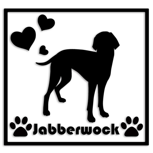 ワイマラナー 文字入れ可能 ペット 犬 カッティング ステッカー (st-1-80)