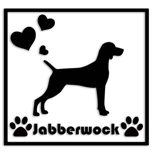 ワイマラナー 文字入れ可能 ペット 犬 カッティング ステッカー (st-1-81)