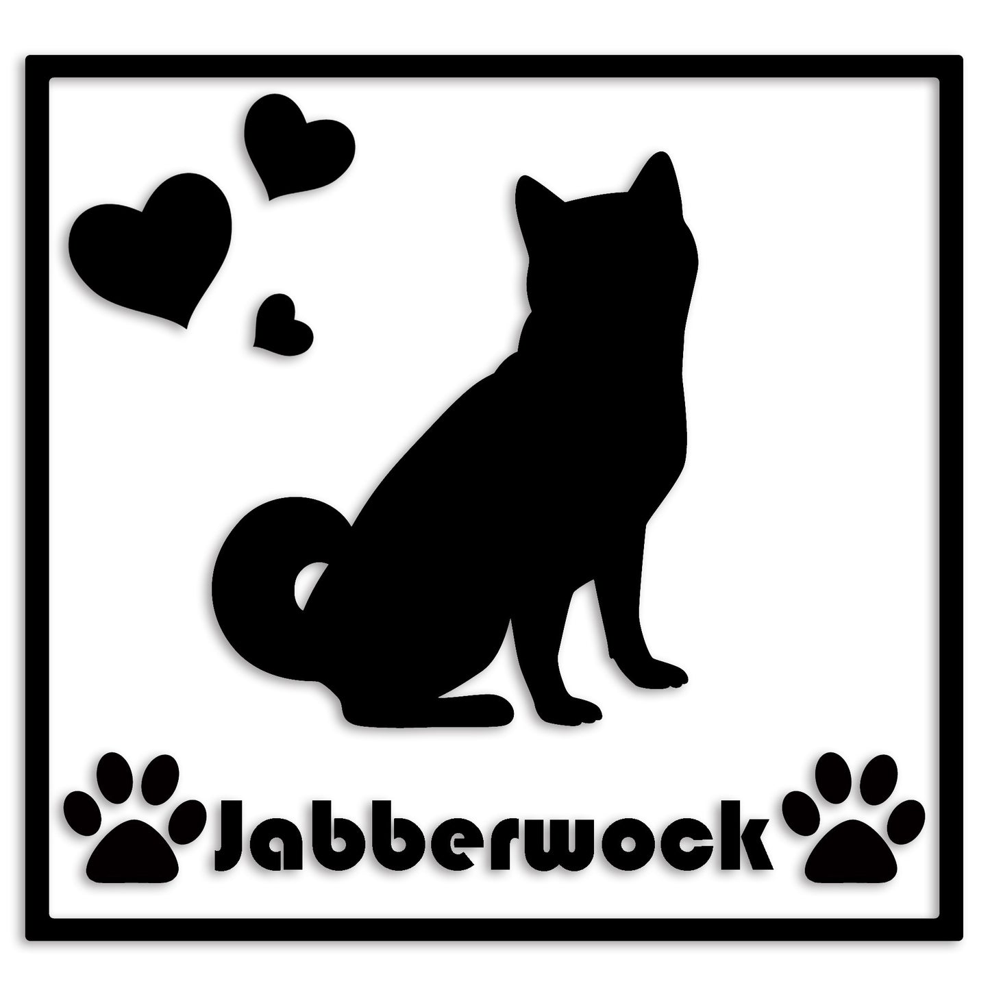 柴犬 文字入れ可能 ペット 犬 カッティング ステッカー (st-1-86)