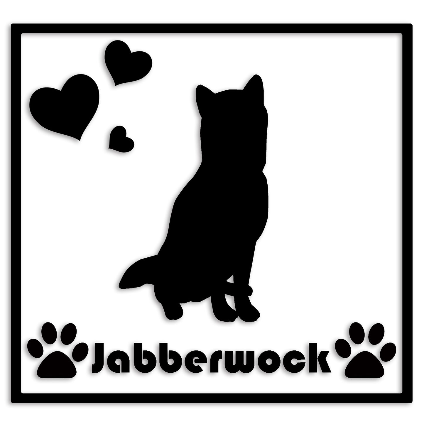 柴犬 文字入れ可能 ペット 犬 カッティング ステッカー (st-1-87)