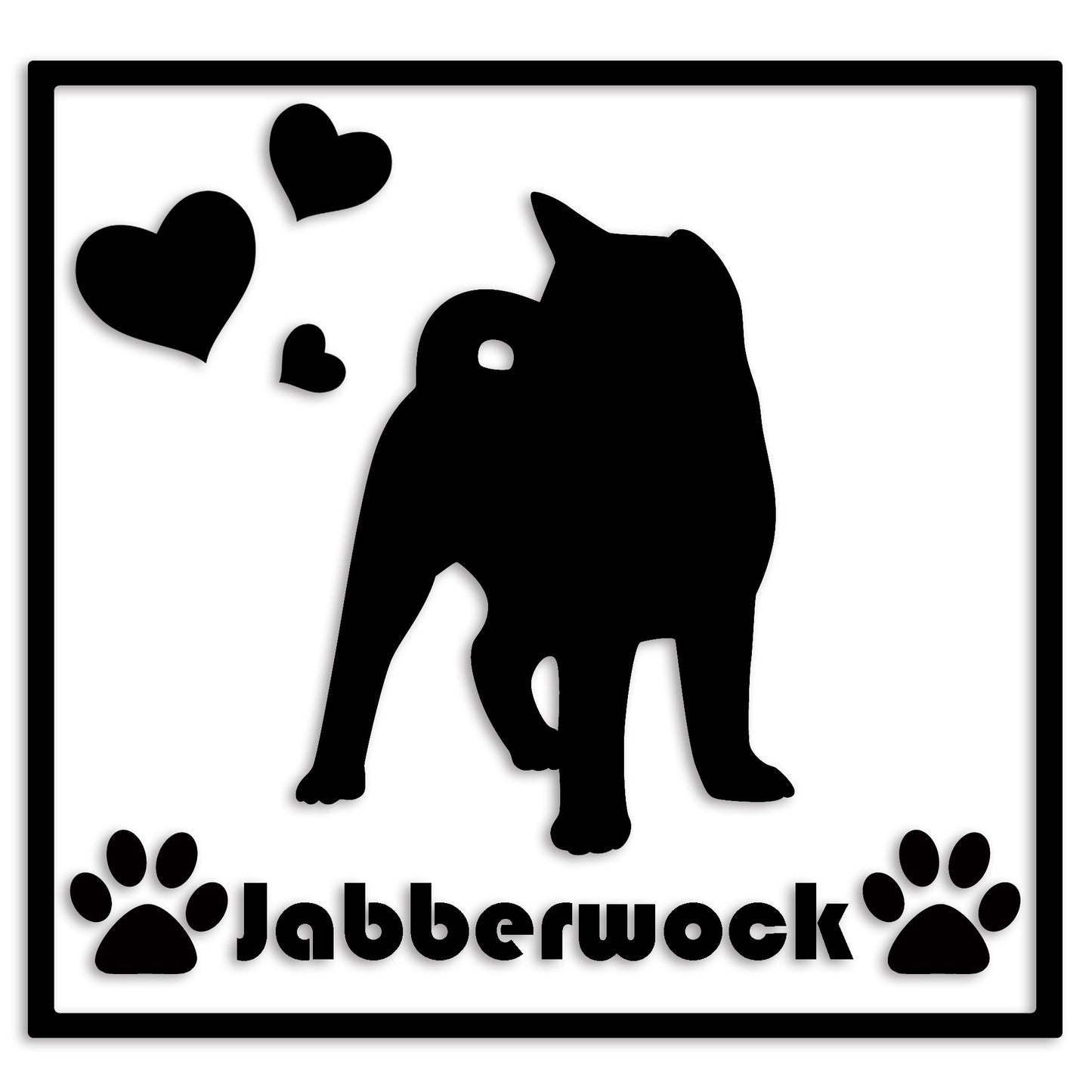 秋田犬 文字入れ可能 ペット 犬 カッティング ステッカー (st-1-88)