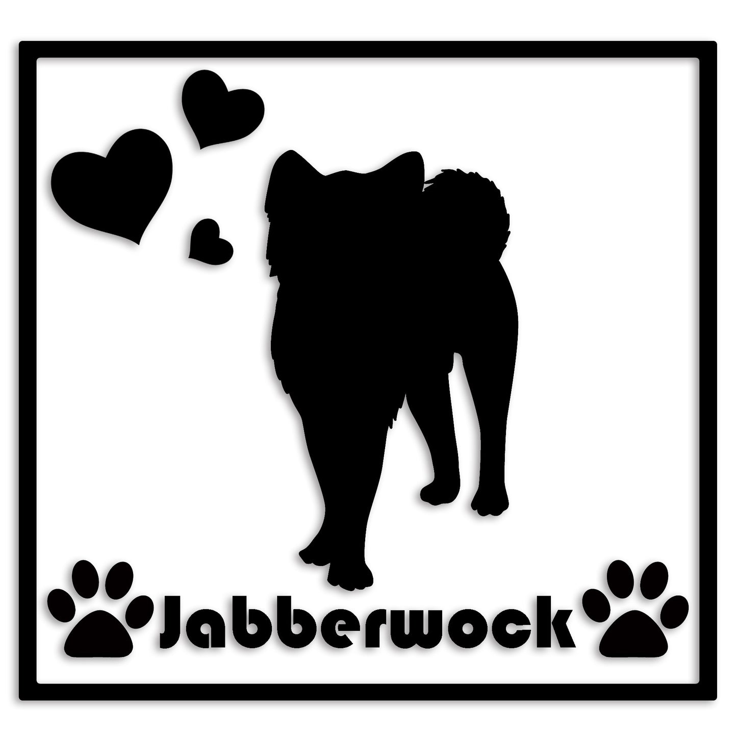 秋田犬 文字入れ可能 ペット 犬 カッティング ステッカー (st-1-89)