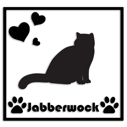 エキゾチック 文字入れ可能 ペット 猫 カッティング ステッカー (st-1-99)