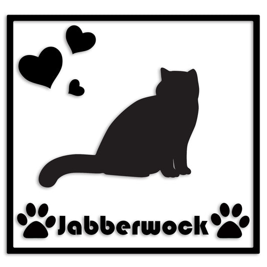 エキゾチック 文字入れ可能 ペット 猫 カッティング ステッカー (st-1-99)