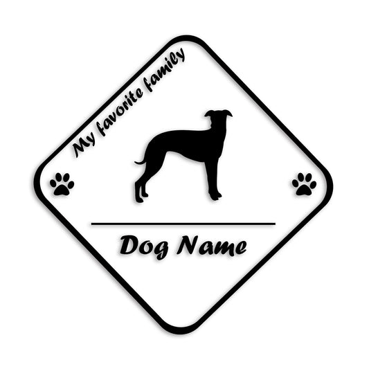 ウィペット 文字入れ可能 ペット 犬 カッティング ステッカー (st-11-08)