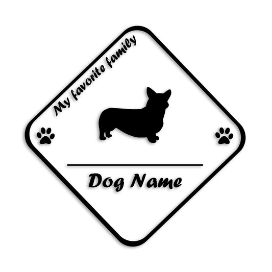 ウェルシュコーギー 文字入れ可能 ペット 犬 カッティング ステッカー (st-11-11)