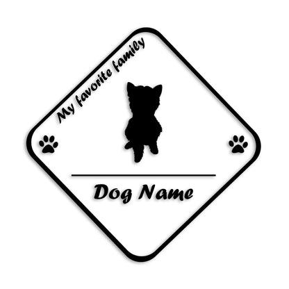 ヨークシャーテリア 文字入れ可能 ペット 犬 カッティング ステッカー (st-11-112)