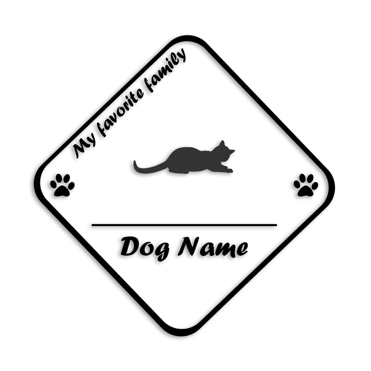 アビシニアン 文字入れ可能 ペット 猫 カッティング ステッカー (st-11-132)