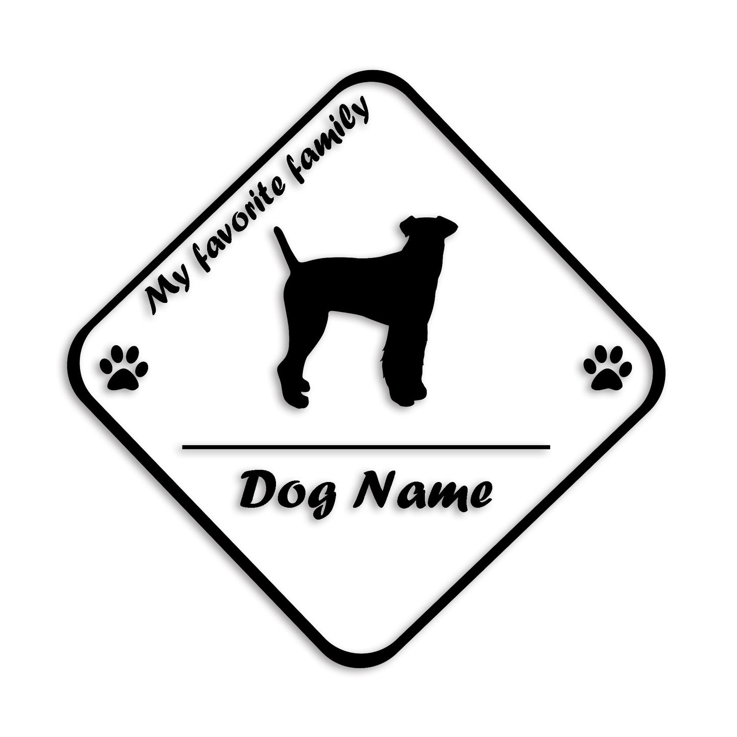 エアデール 文字入れ可能 ペット 犬 カッティング ステッカー (st-11-14)