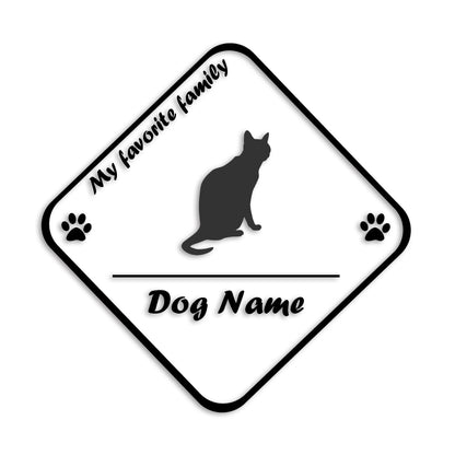 ロシアンブルー 文字入れ可能 ペット 猫 カッティング ステッカー (st-11-176)