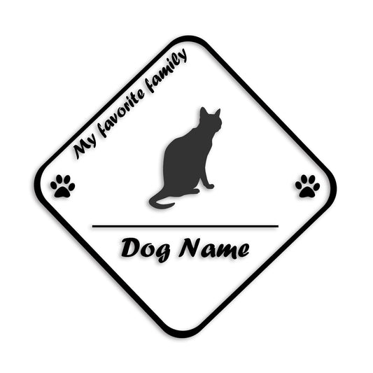 ロシアンブルー 文字入れ可能 ペット 猫 カッティング ステッカー (st-11-176)