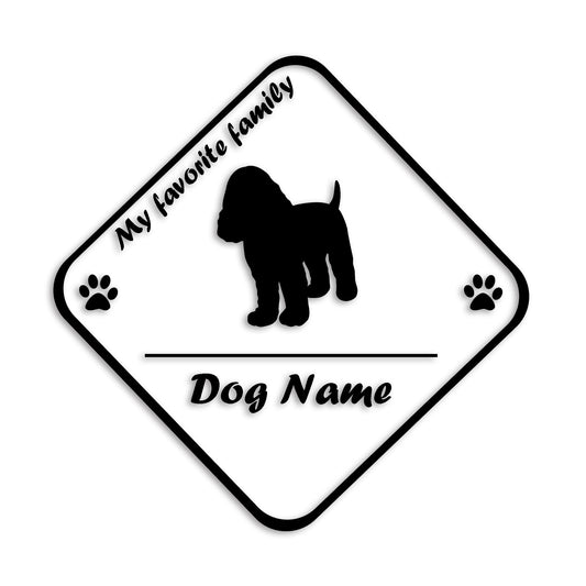 コッカースパニエル 文字入れ可能 カッティングステッカー st-11-25