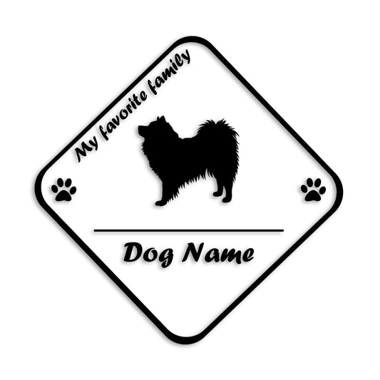 スピッツ 文字入れ可能 ペット 犬 カッティング ステッカー (st-11-38)