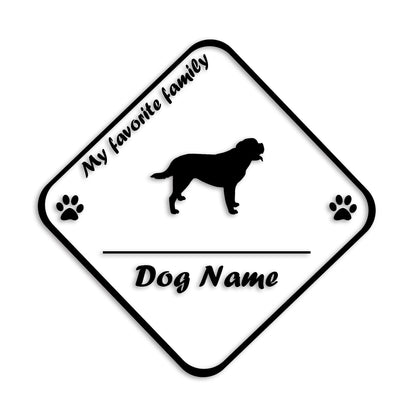 セントバーナード 文字入れ可能 ペット 犬 カッティング ステッカー (st-11-40)