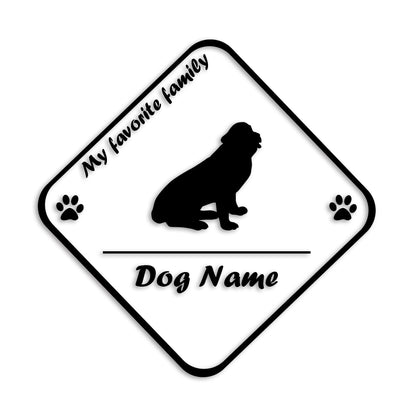 セントバーナード 文字入れ可能 ペット 犬 カッティング ステッカー (st-11-41)