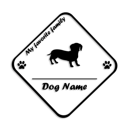 ダックスフンド 文字入れ可能 ペット 犬 カッティング ステッカー (st-11-43)