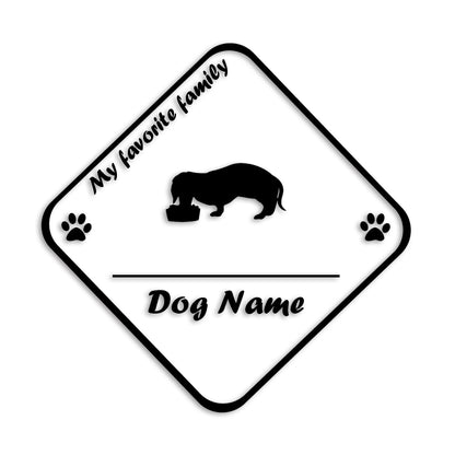 ダックスフンド 文字入れ可能 ペット 犬 カッティング ステッカー (st-11-44)