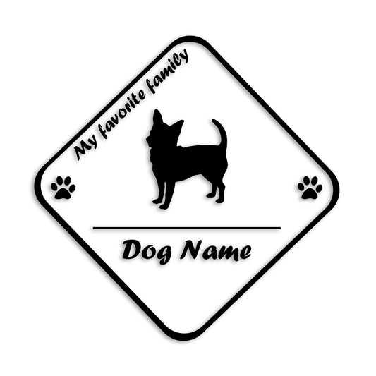 チワワ 文字入れ可能 ペット 犬 カッティング ステッカー (st-11-53)