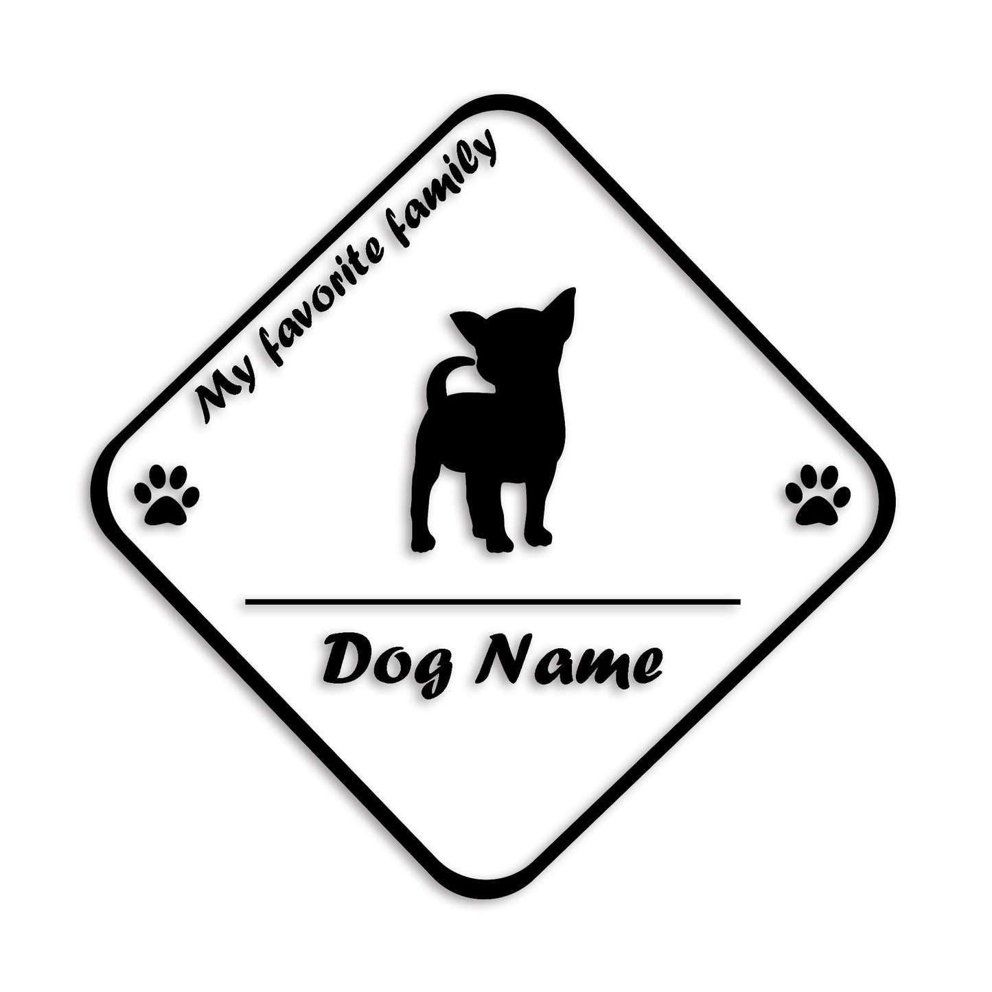 チワワ 文字入れ可能 ペット 犬 カッティング ステッカー (st-11-54)